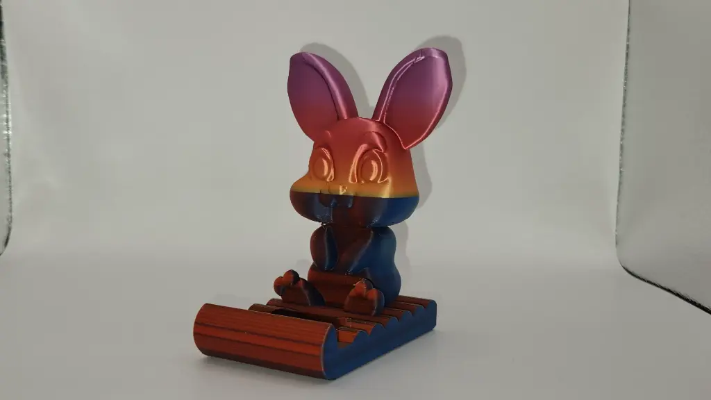 Support de téléphone lapin-arc-en-ciel