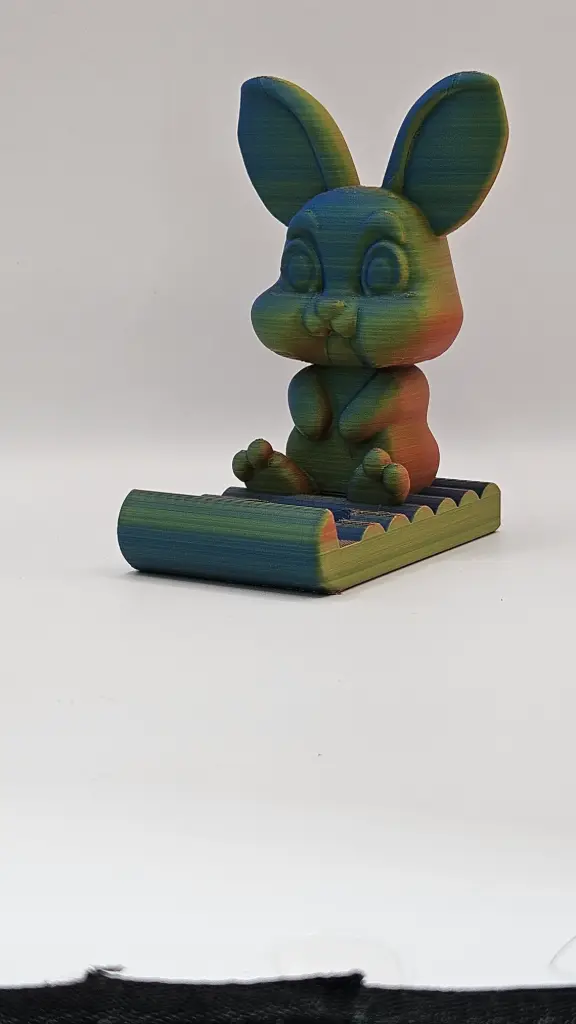 Support de téléphone Lapin-bleu-vert-orange