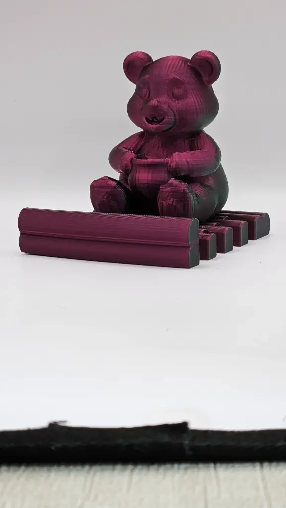 Support de téléphone Ours-mauve-bleu