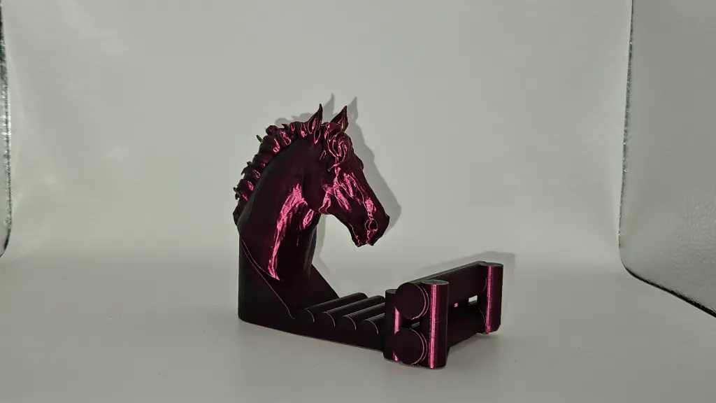 Support de téléphone cheval-mauve-bleu