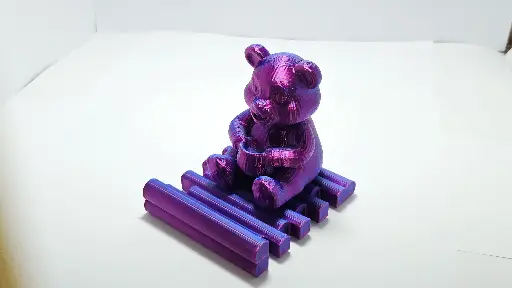[STO01EC-1] Support de téléphone Ours violet