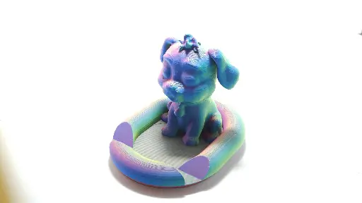 [STCN01EC-6] Support de téléphone Chien Arc-en-ciel