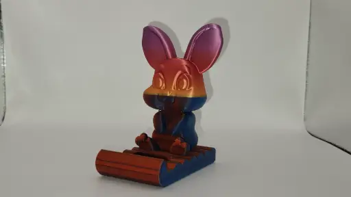 Support de téléphone lapin-arc-en-ciel