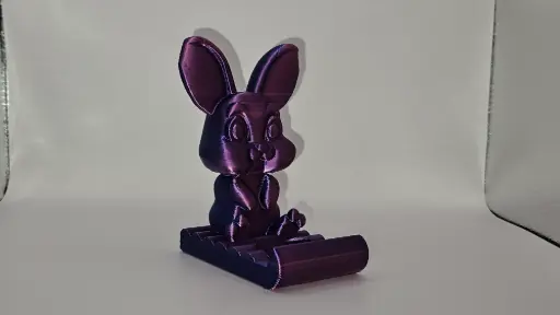 Support de téléphone lapin-mauve-bleu