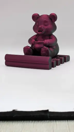 Support de téléphone Ours-mauve-bleu