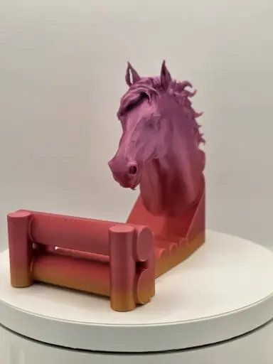 Support de téléphone Cheval arc en ciel face