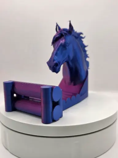 Support de téléphone Cheval rose rouge bleu