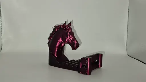 Support de téléphone cheval-mauve-bleu