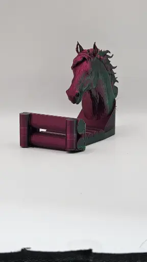 Support de téléphone Cheval-mauve-bleu-vert